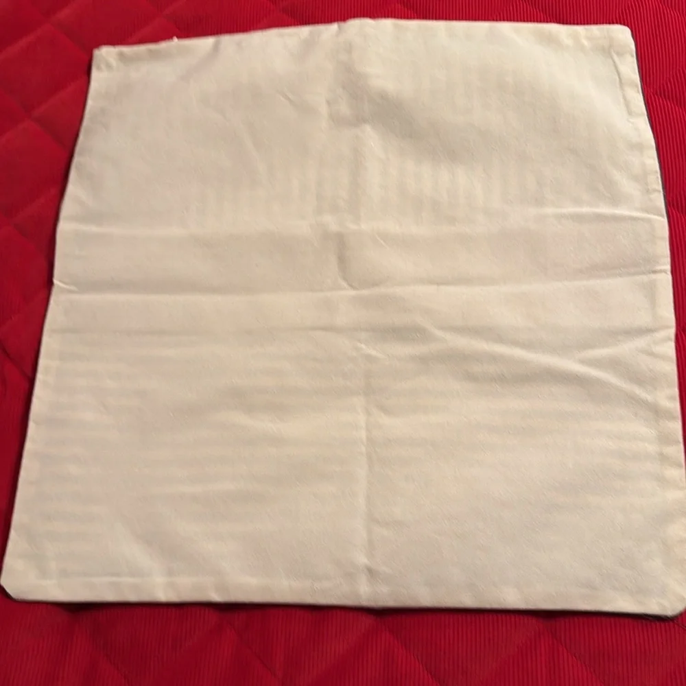 Pillow Cover Striped Denim Leather Like Custom